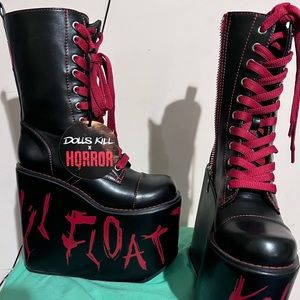 Dolls Kill X WB Horror Platform Boots